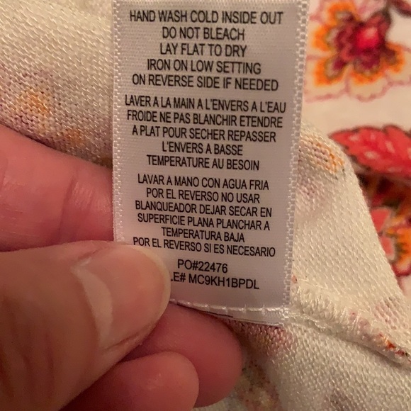 Bobeau Open Front Cardigan in Paisley Floral Rose - Picture 11 of 11